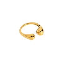 Retro Polished Gold-plated Stainless Steel Ring main image 4