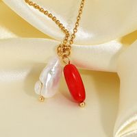 Freshwater Pearl 18k Gold-plated Stainless Steel Pendant Necklace main image 3