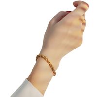 Mode Rostfreier Stahl Überzug Keine Intarsien Vergoldet Armbänder main image 3