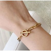 Fashion Classic Ot Gold-plated Stainless Steel Bracelet main image 3