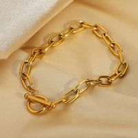 Fashion Classic Ot Gold-plated Stainless Steel Bracelet main image 4