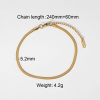 3mm Miami Cuban Chain Snake Chain Anklet Stacked Gold Plated 316l Stainless Steel Anklet Jewelry main image 5