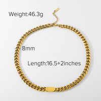 Cuban Punk Fashion 18k Gold Plating Stainless Steel  Necklace main image 4