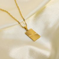 Einfacher Stil Herz Rostfreier Stahl Titan Stahl Überzug Vergoldet Halskette Mit Anhänger main image 4