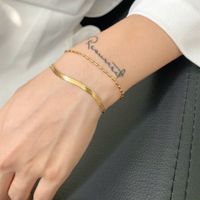 Fashion Geometric Stainless Steel Plating Gold Plated Bracelets main image 1