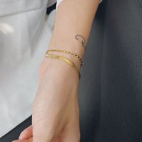 Fashion Geometric Stainless Steel Plating Gold Plated Bracelets main image 5