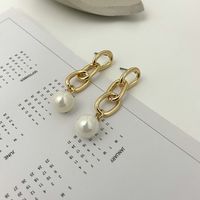 Fashion Round Shell Beads Pendant Earrings main image 3