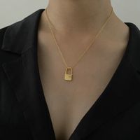 Chic Twist Lock Pendant 18k Stainless Steel Necklace main image 5