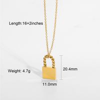 Chic Twist Lock Pendant 18k Stainless Steel Necklace main image 3