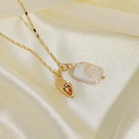 Baroque Natural Freshwater Pearl Conch Pendant Necklace main image 1