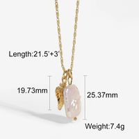 Baroque Natural Freshwater Pearl Conch Pendant Necklace main image 5