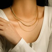 Fashion Three-layer 14k Gold-plated Stainless Steel Necklace main image 1