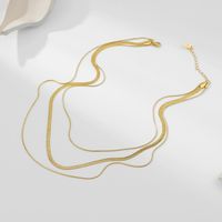 Fashion Three-layer 14k Gold-plated Stainless Steel Necklace main image 4