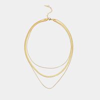 Fashion Three-layer 14k Gold-plated Stainless Steel Necklace main image 6