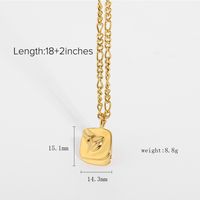 Fashion Human Face Pendant Gold-plated Stainless Steel Necklace main image 4