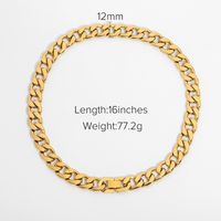 Simple Large 18k Gold-plated Stainless Steel Necklace main image 5