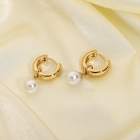Pearl Artificial Pearls Gold Plated Earrings main image 1