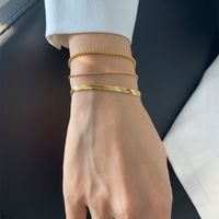 Fashion Geometric Stainless Steel Plating Gold Plated Bracelets main image 2