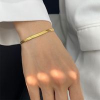 Fashion Geometric Stainless Steel Plating Gold Plated Bracelets main image 4