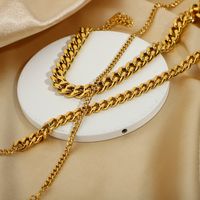 Simple Style Geometric Gold Plated Anklet Necklace main image 1