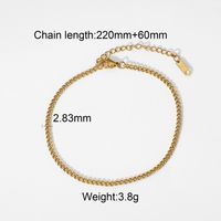 Simple Style Geometric Gold Plated Anklet Necklace main image 4