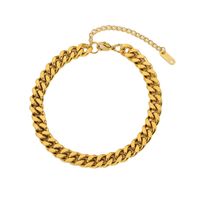 Simple Style Geometric Gold Plated Anklet Necklace main image 3