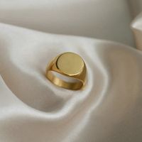 Fashion Glossy Handmade Stainless Steel Ring sku image 3