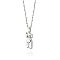 Fashion Human Face Pendant Stainless Steel Necklace sku image 1
