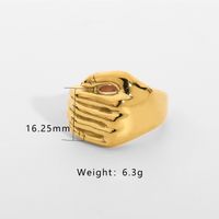 Simple Fashion Style Handmade 316l Stainless Steel Ring sku image 1
