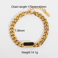 Cuban Retro Gold Plated 18k Vacuum Stainless Steel Bracelet sku image 2