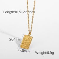Simple Style Stainless Steel Titanium Steel Plating Gold Plated Pendant Necklace sku image 1