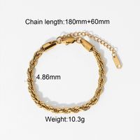 Fashion Stainless Steel Plating No Inlaid Gold Plated Bracelets sku image 2