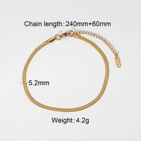 3mm Miami Cuban Chain Snake Chain Anklet Stacked Gold Plated 316l Stainless Steel Anklet Jewelry sku image 1