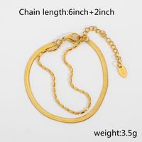 Fashion Geometric Stainless Steel Plating Gold Plated Bracelets sku image 1