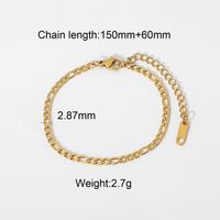 Fashion Electroplating Gold-plated Stainless Steel Bracelet sku image 1