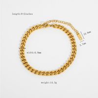 Simple Style Geometric Gold Plated Anklet Necklace sku image 2