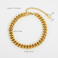 Simple Style Geometric Gold Plated Anklet Necklace sku image 3
