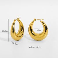 Geometrisch Überzug Rostfreier Stahl Vergoldet Ohrringe sku image 3