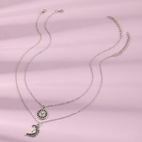 Children's Necklace Alloy Pendant Sun Moon Necklace Set main image 1