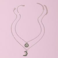 Children's Necklace Alloy Pendant Sun Moon Necklace Set main image 5