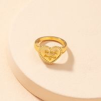 Korean Love Letter Ring Alloy Heart-shaped Rings main image 3