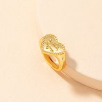 Korean Love Letter Ring Alloy Heart-shaped Rings main image 5