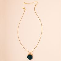 Irregular Gemstone Pendant Necklace Hip Hop Stone Clavicle Chain main image 4