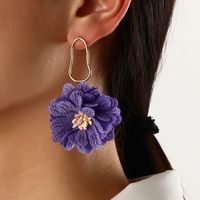 Fabric Flower Earrings Women's Summer Earrings Wholesale main image 1
