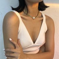 Collar De Cadena Gruesa Retro Collar Corto Geométrico De Moda Para Mujer main image 3
