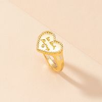 Korean Love Letter Ring Alloy Heart-shaped Rings sku image 1