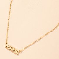 Fashion Letter Pendant Necklace Women's Clavicle Chain sku image 1