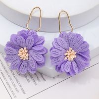 Fabric Flower Earrings Women's Summer Earrings Wholesale sku image 4