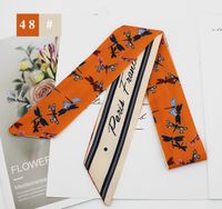 Fashion New Style Fruit Flower Long Tie Hair Silk Scarf Headband sku image 23