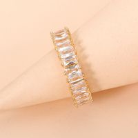 Fashion Geometric Stainless Steel Zircon Open Ring main image 3